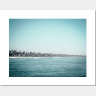 Oceanside California View of City from Pier V3 Posters and Art